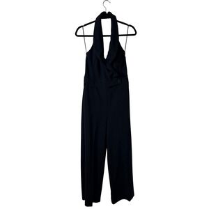 The Limited Scandal Collection Black Halter Neck‎ Wide Leg Jumpsuit Quiet Luxury